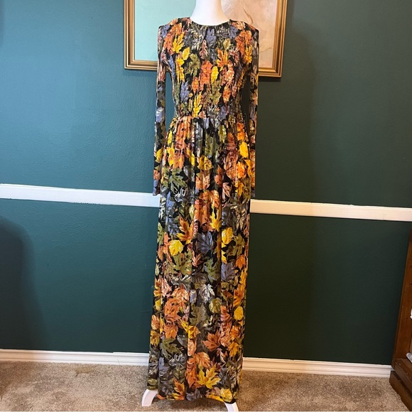 MODCLOTH Femme Petal Leaf Maxi Dress Sz M NWT - Picture 4 of 6